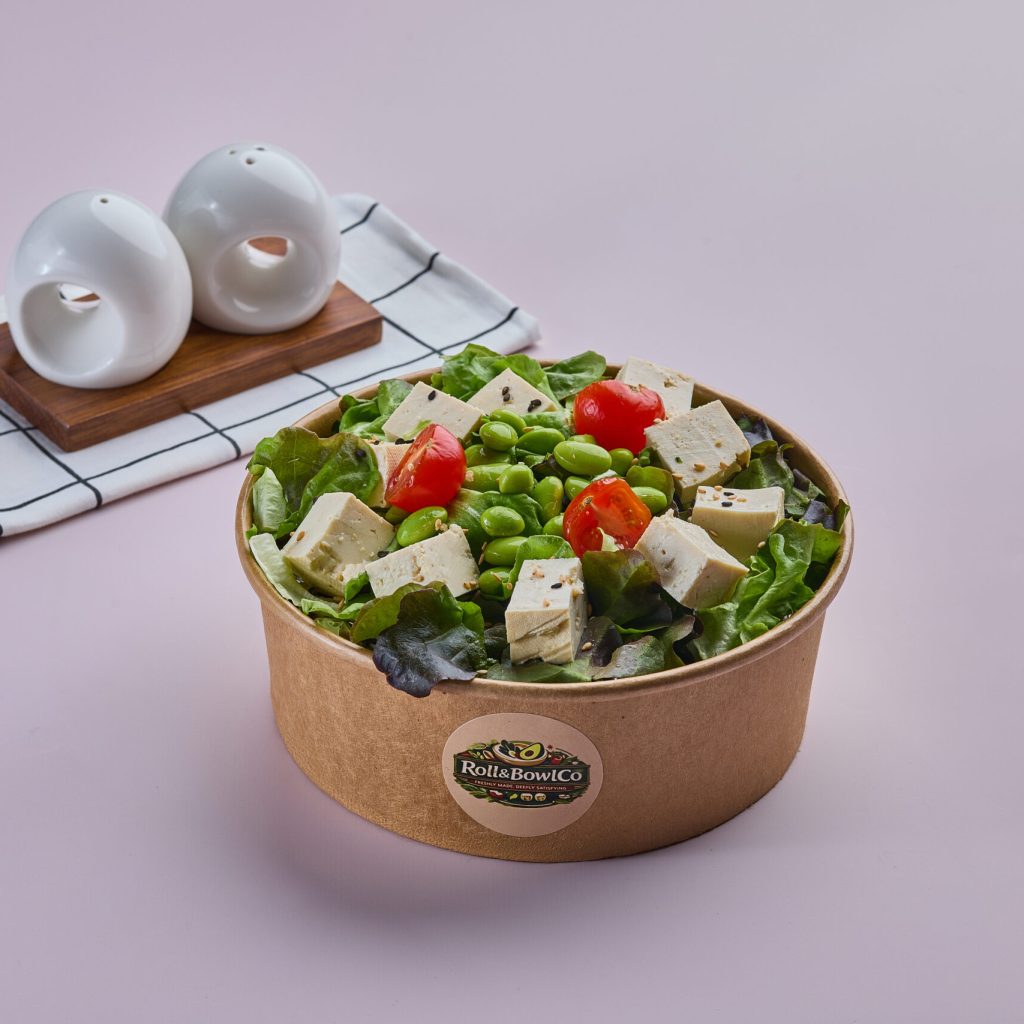 Tofu edamame bowl