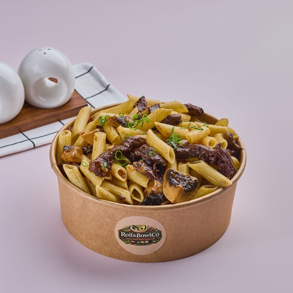 mushroom and beef bowl